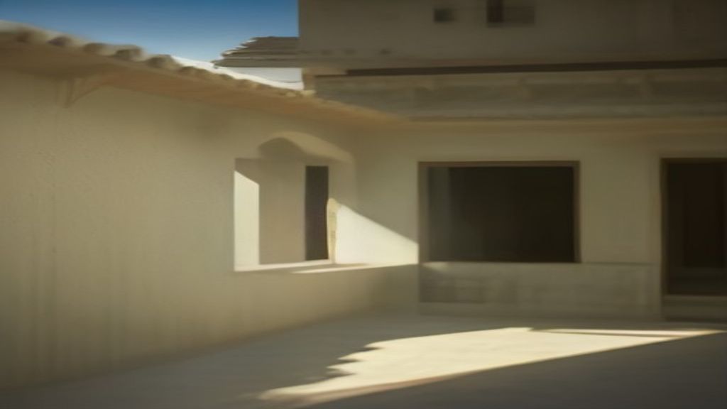 Photoreal Encino two-unit house and material samples, no diagrams