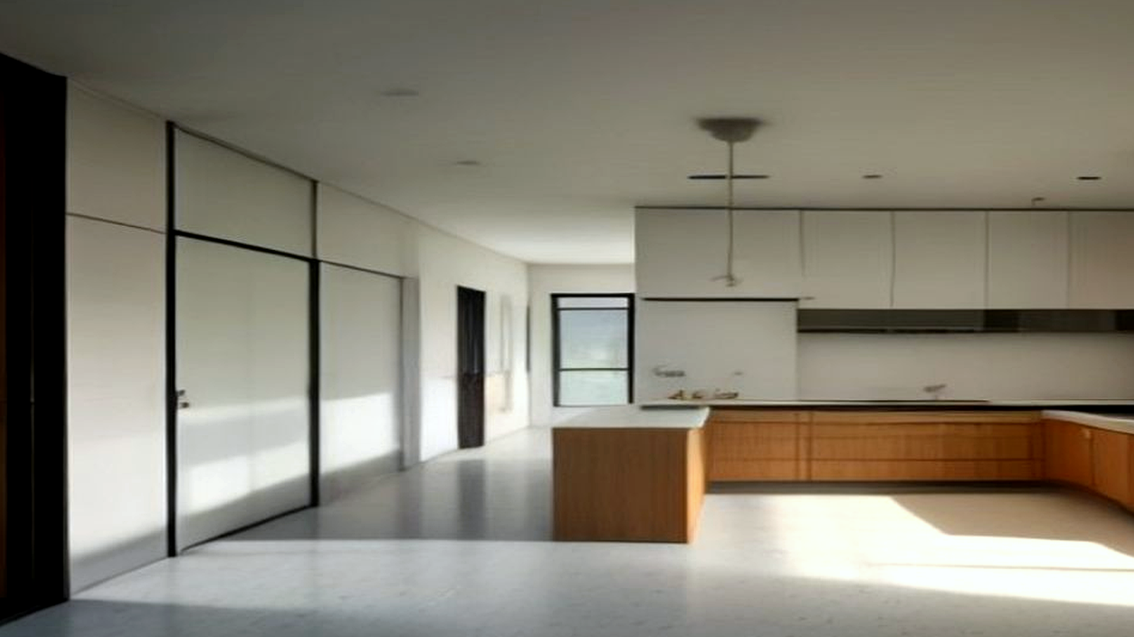 Photoreal Encino two-unit house and materials for an SB9 budget review, no people or dollar signs