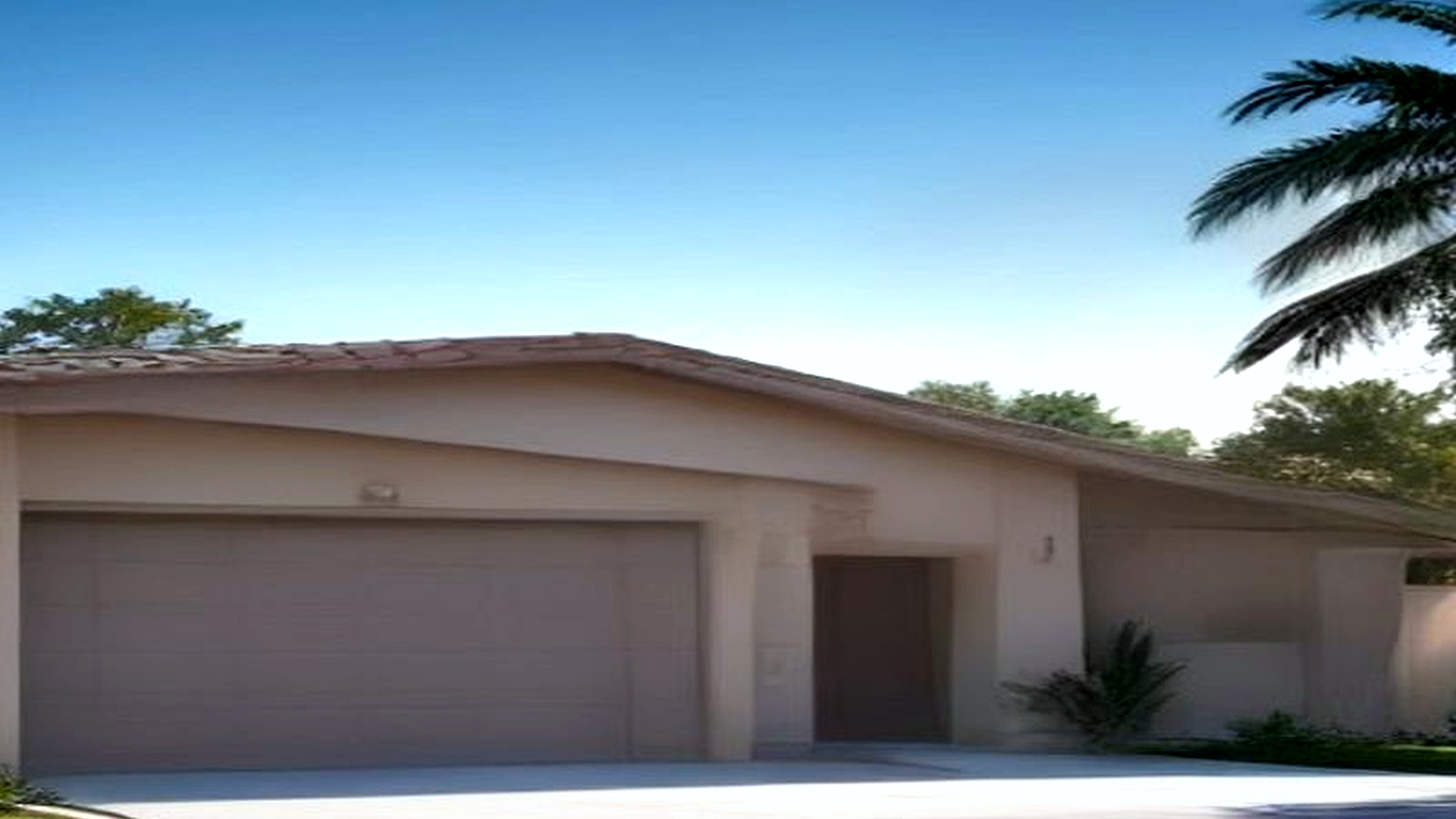 Photoreal Encino Los Angeles two-unit lot and finish materials, no dollar signs