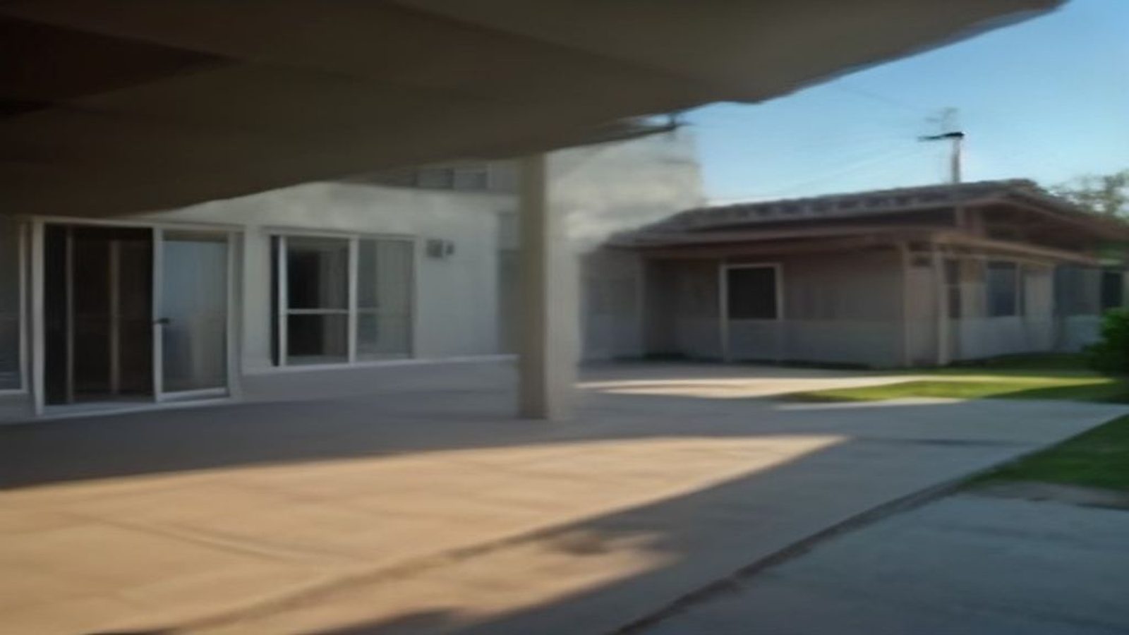 Photoreal Encino two-unit house and material samples, no diagrams