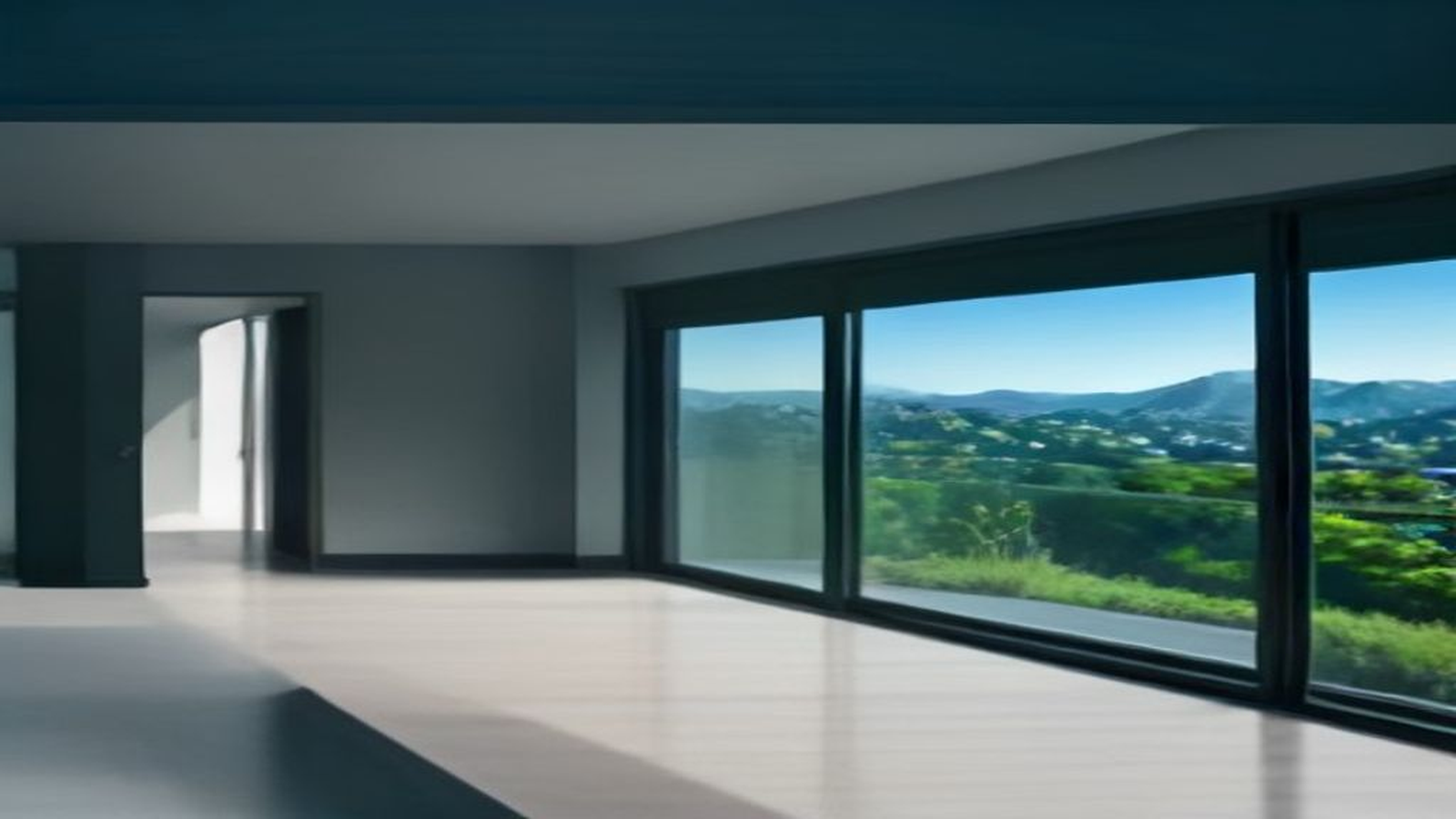 Photoreal Encino two-unit house and material samples, no diagrams