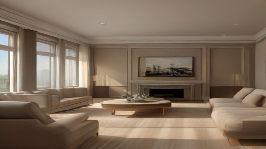 Photoreal Encino two-unit house with construction materials, no logos or text