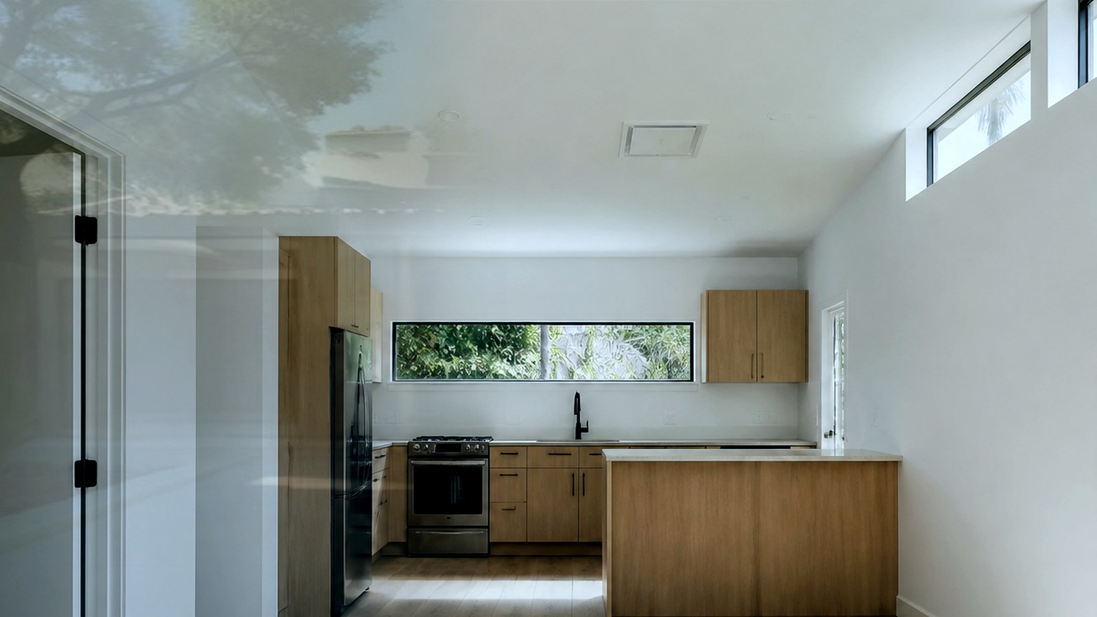 Photoreal architect reviewing custom home drawings for an Encino Los Angeles house, no logos