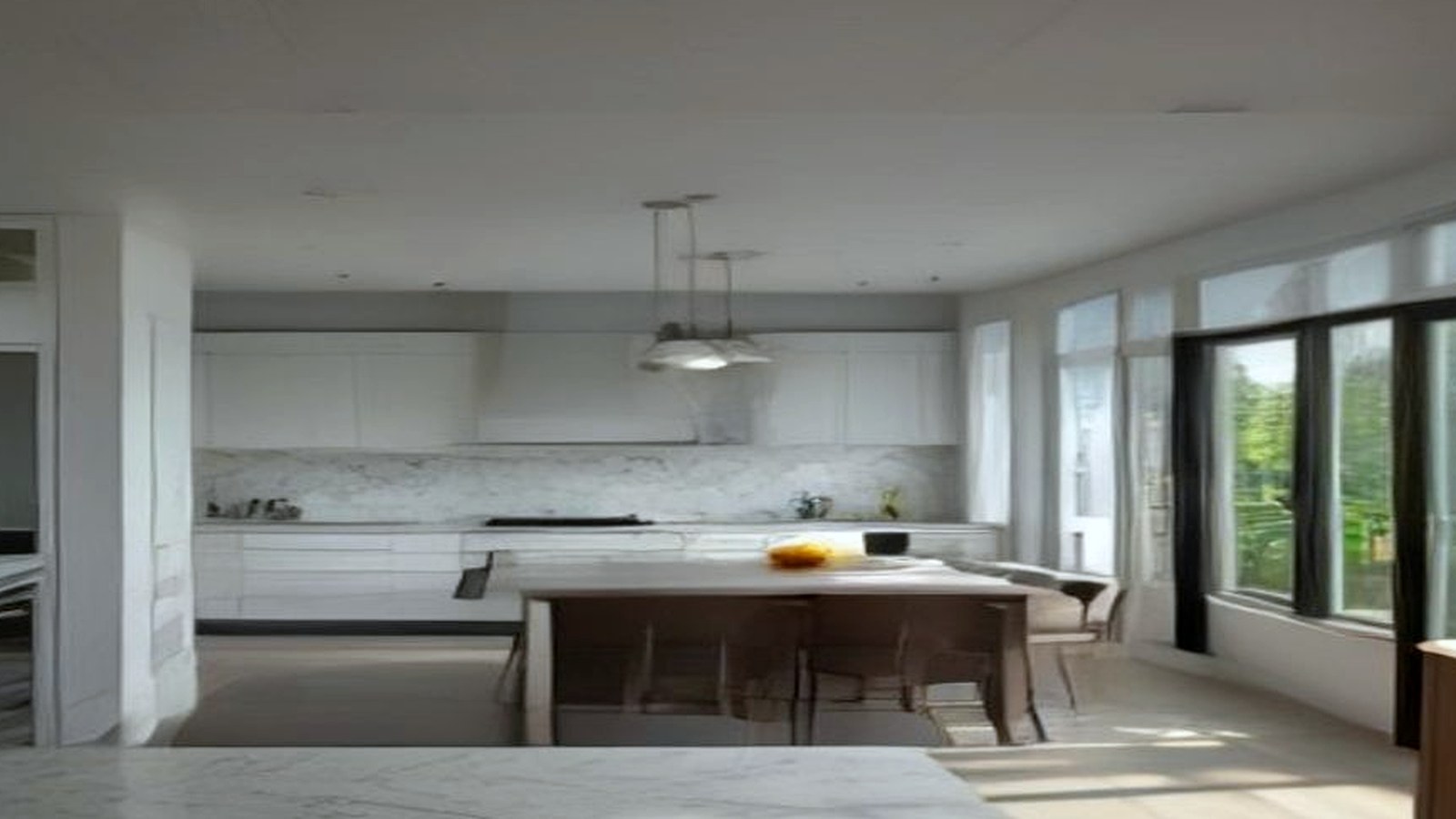 Photoreal plan review documents and custom home drawings on a table, no watermarks