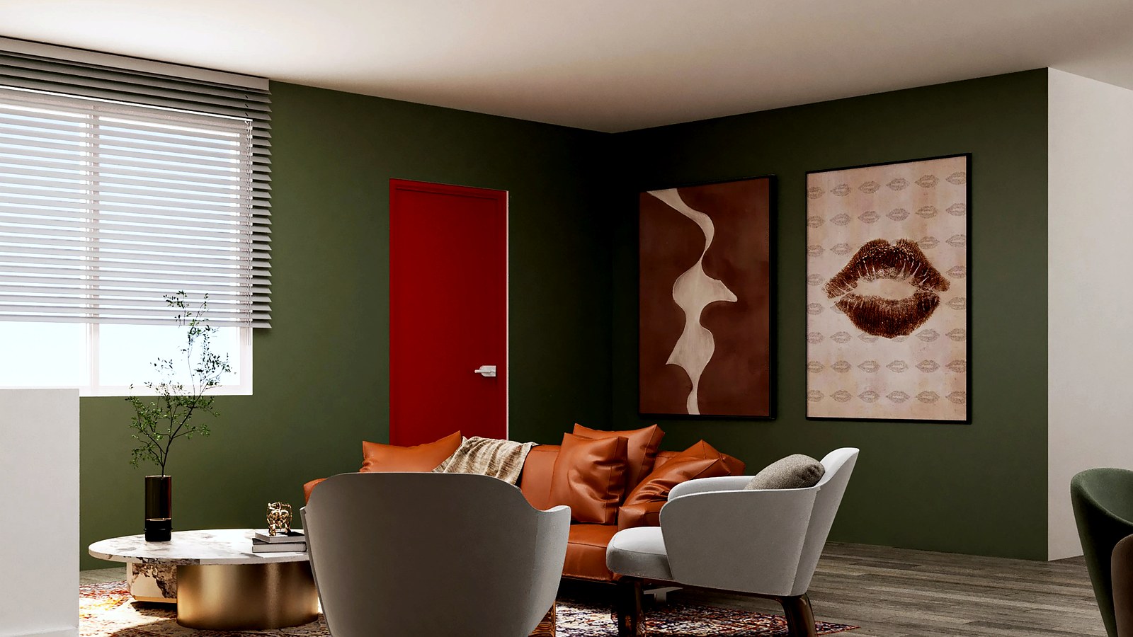 Photoreal architect reviewing custom home drawings for an Encino Los Angeles house, no logos