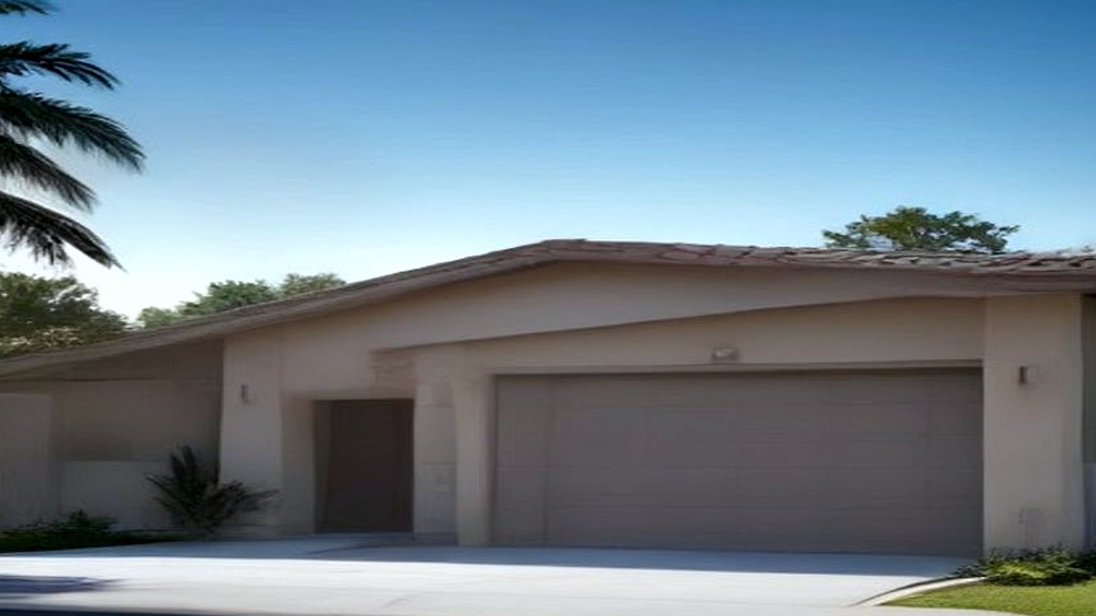 Photoreal Encino custom house exterior matching architect-led residential design, no text