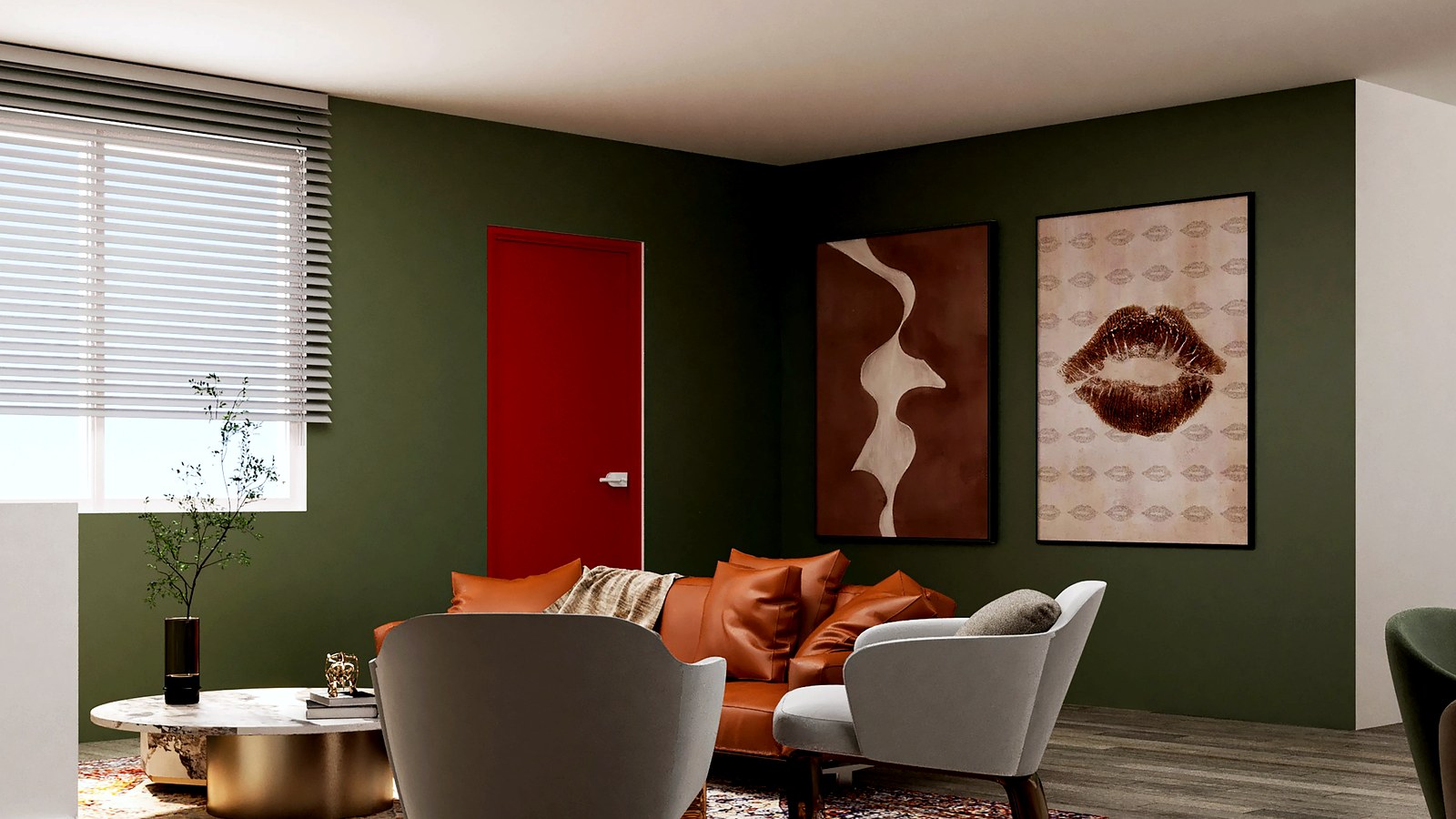 Photoreal architect reviewing custom home drawings for an Encino Los Angeles house, no logos