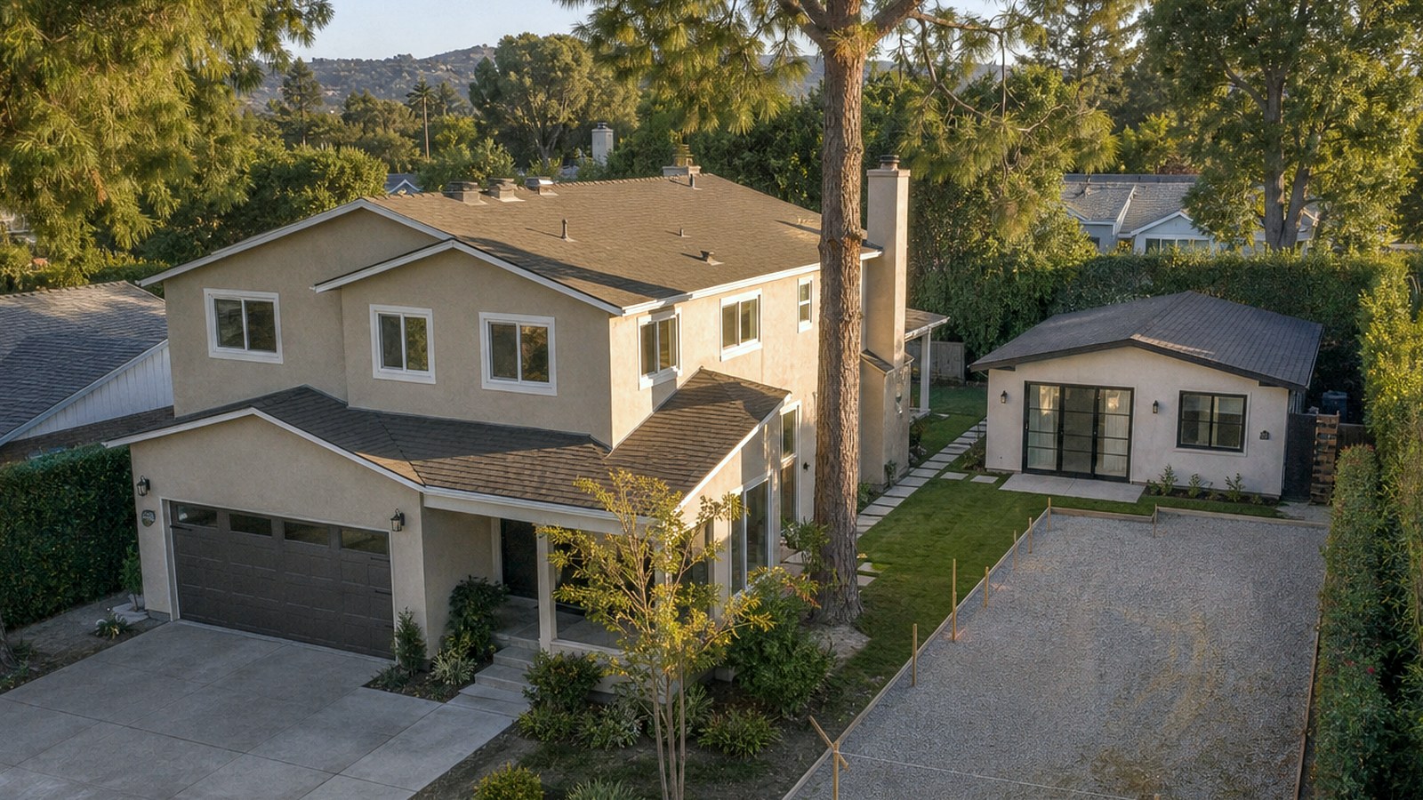 Photoreal Encino custom home architect documentation set without collage or logos