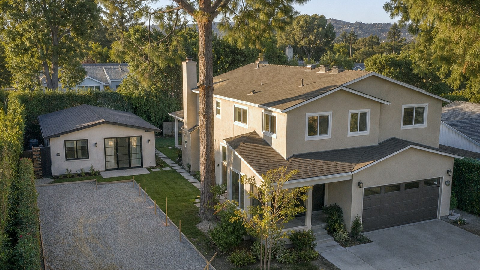 Photoreal Encino custom home architect documentation set without collage or logos