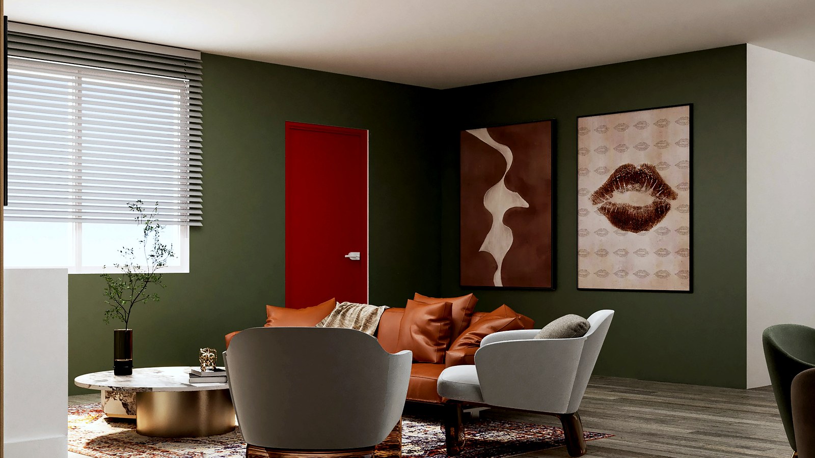 Photoreal architect reviewing custom home drawings for an Encino Los Angeles house, no logos