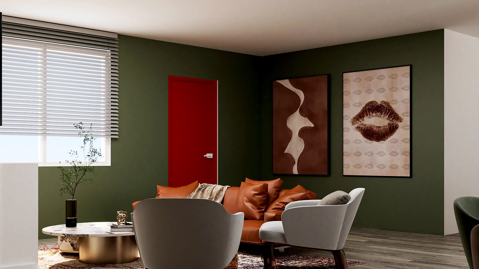 Photoreal architect reviewing custom home drawings for an Encino Los Angeles house, no logos