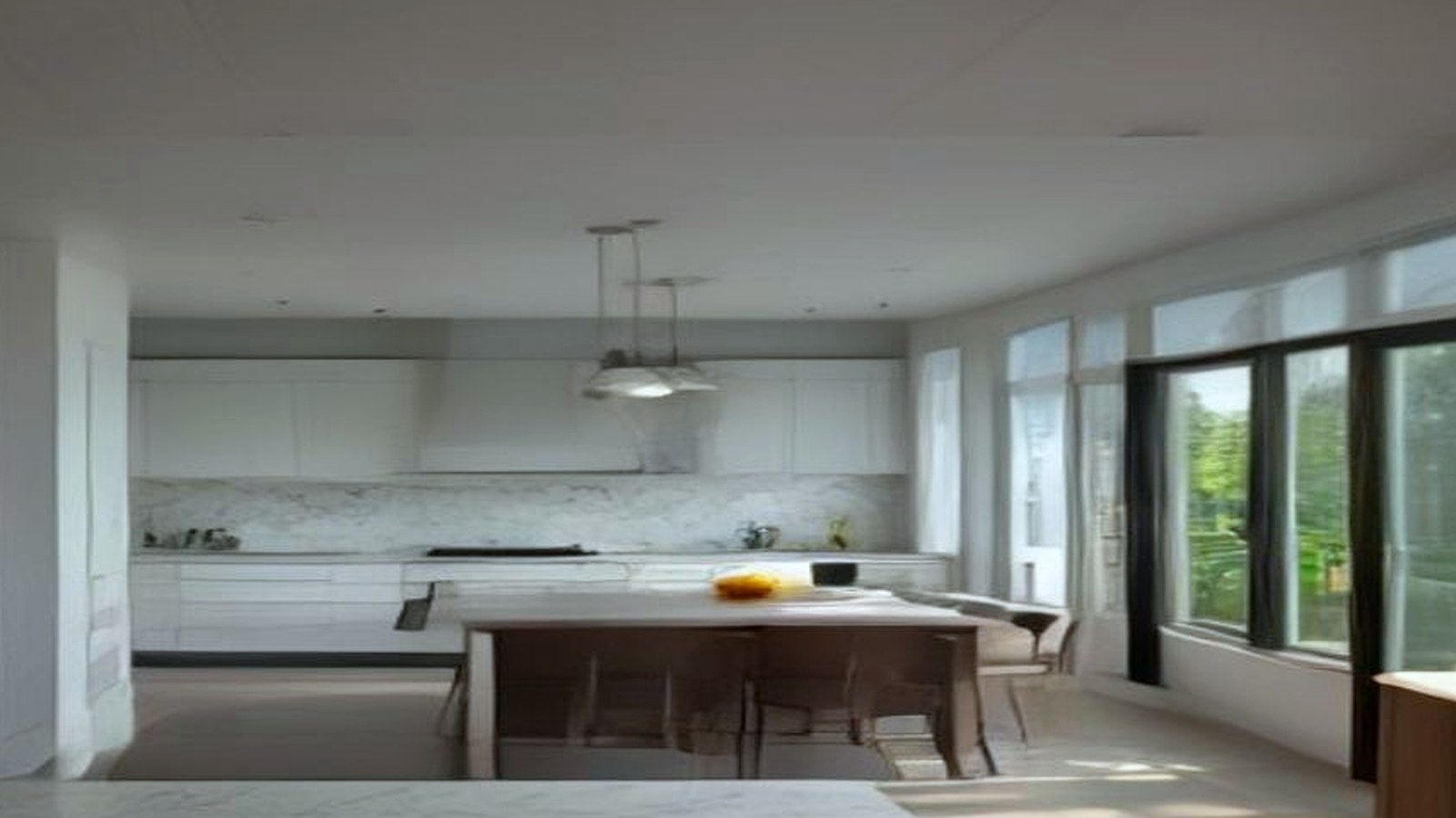 Photoreal Encino custom house exterior matching architect-led residential design, no text