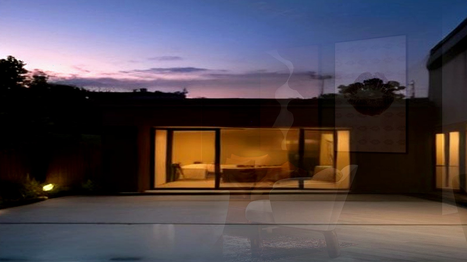 Photoreal plan review documents and custom home drawings on a table, no watermarks