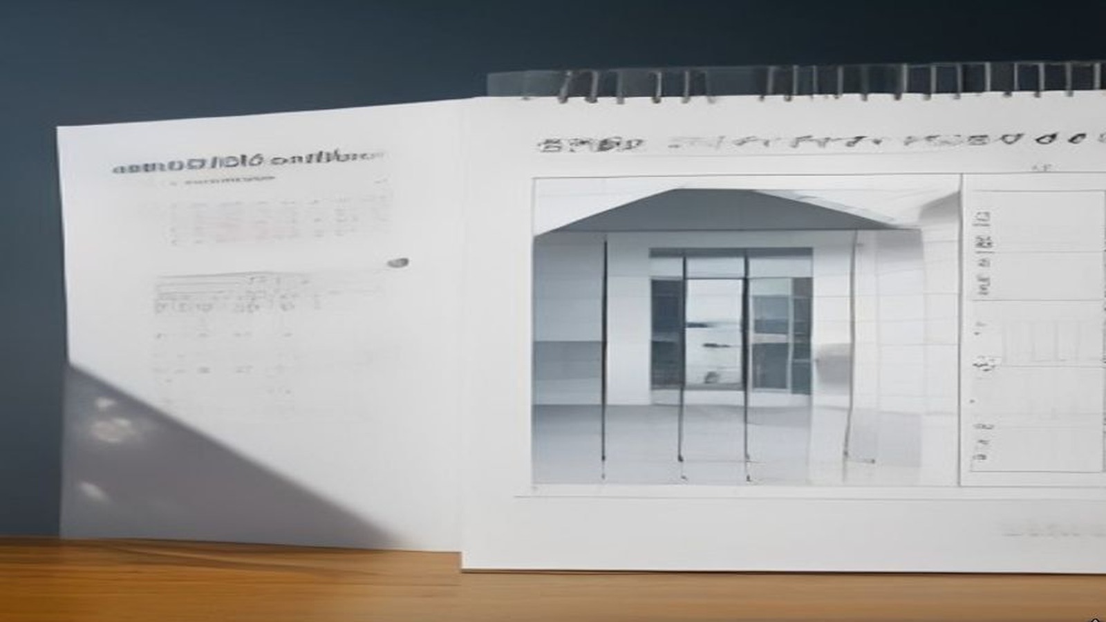 Photoreal architect reviewing custom home drawings for an Encino Los Angeles house, no logos