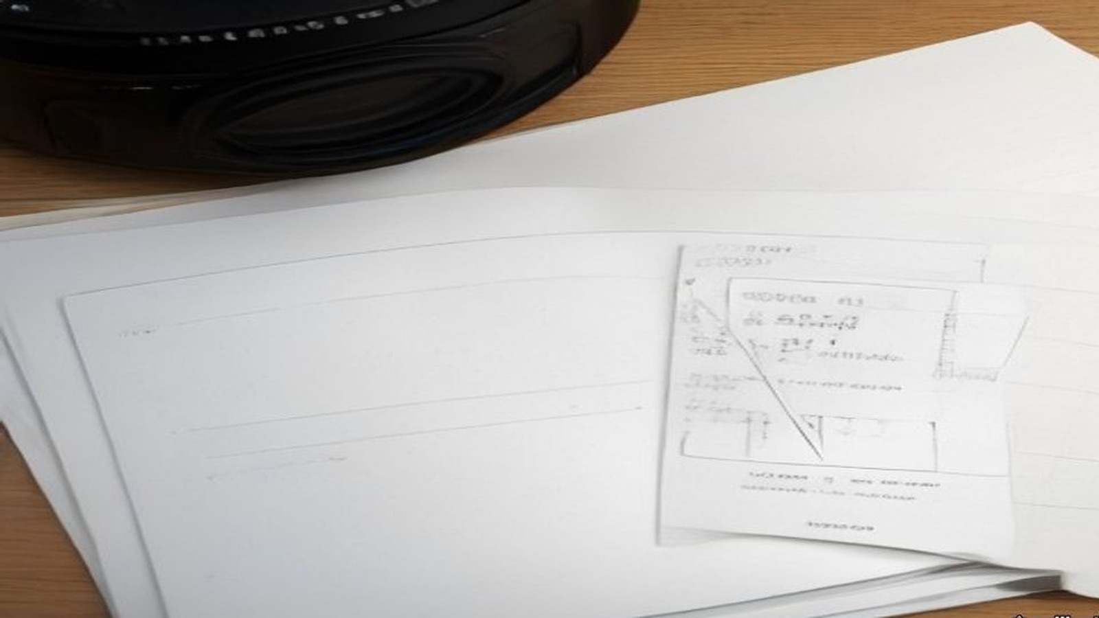 Photoreal architect reviewing custom home drawings for an Encino Los Angeles house, no logos