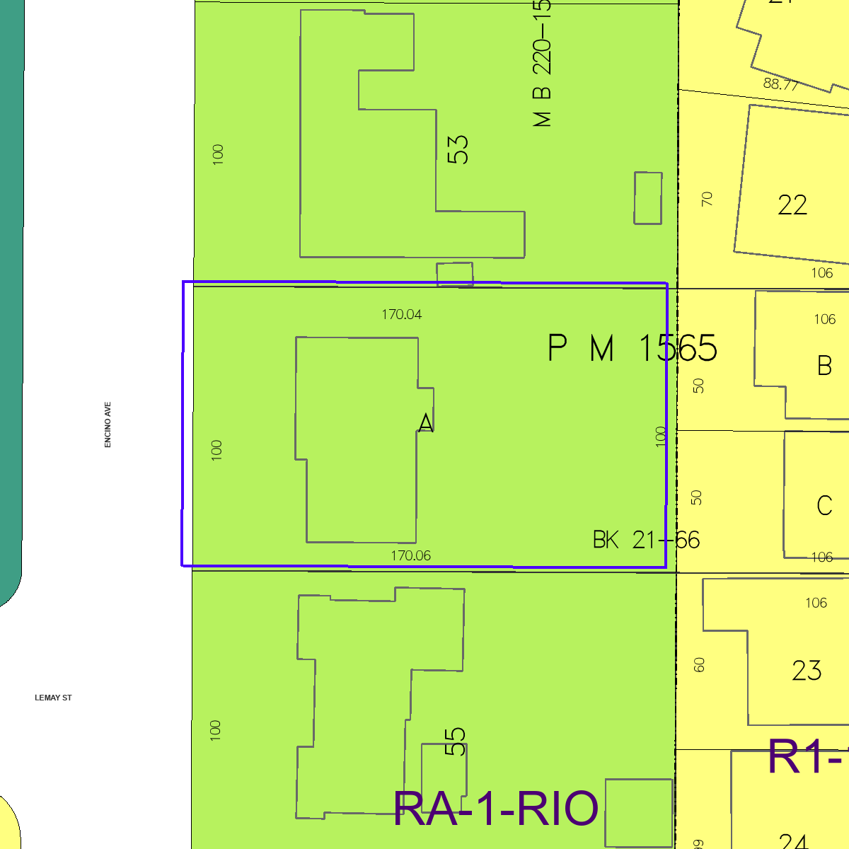 ZIMAS property map