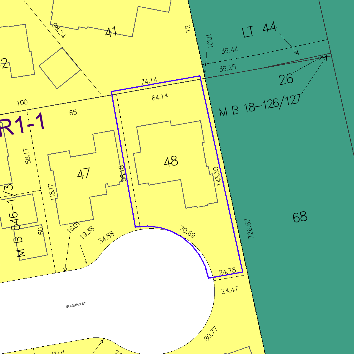 ZIMAS property map