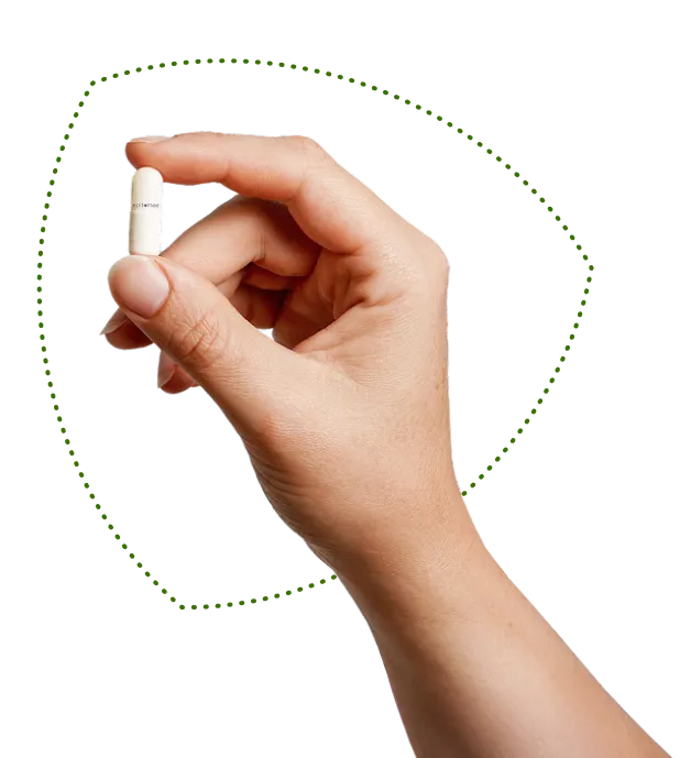 a hand holding the epitomee capsule
