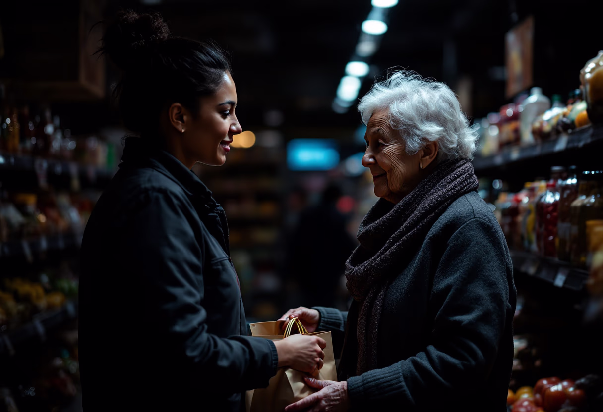 image of community involvement (for a grocery store)