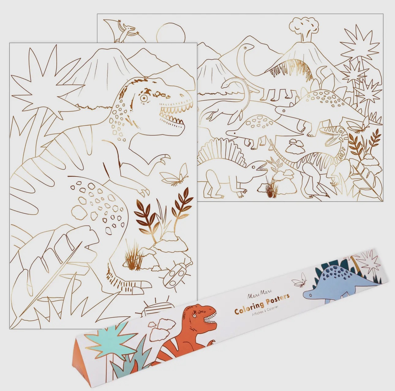 Dinosaur Kingdom Coloring Posters 