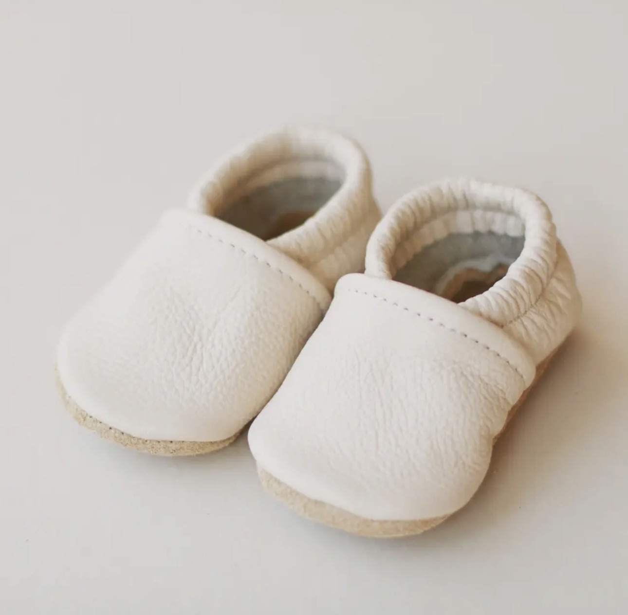 Sun & Lace Gender Neutral Baby Moccs in Cream
