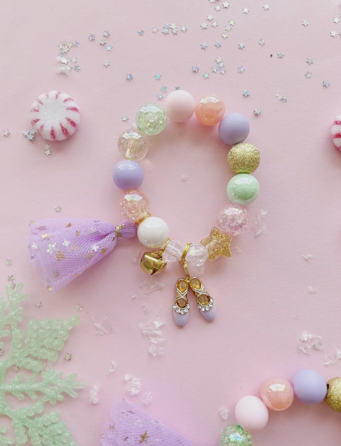 Nutcracker Ballet Pastel Charm Kids  Bracelet 