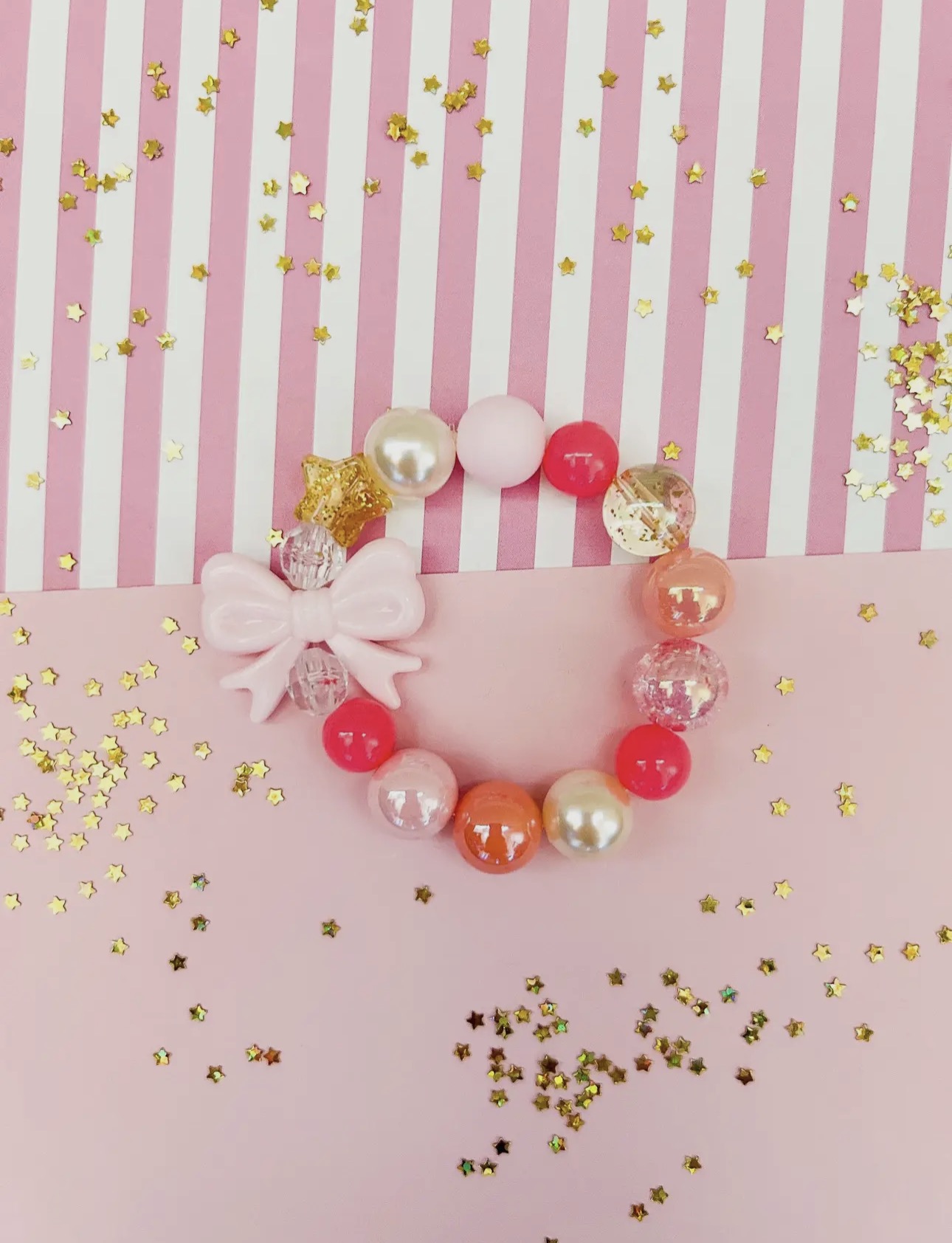 Pink Bow Kids Bracelet