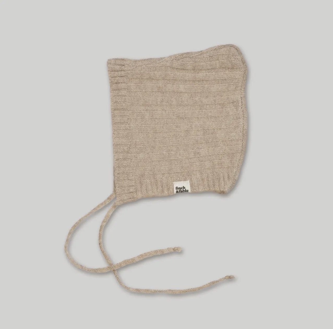 Finch & Fable- wool knitted bonnet- oat