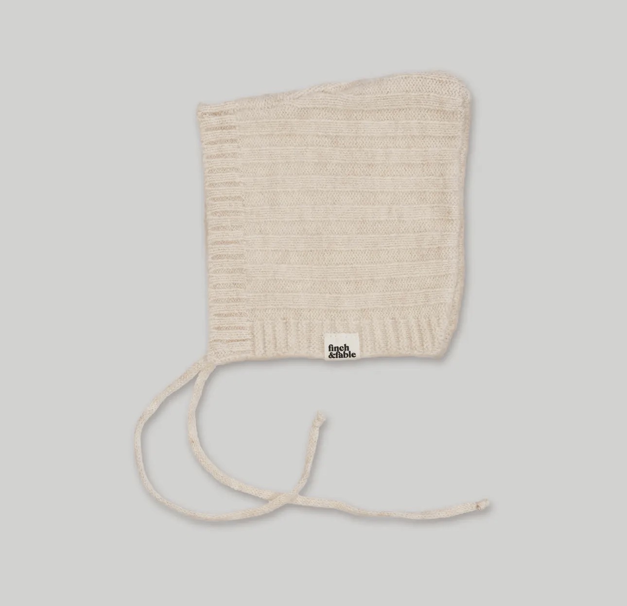 Finch & Fable- wool knitted bonnet- milk