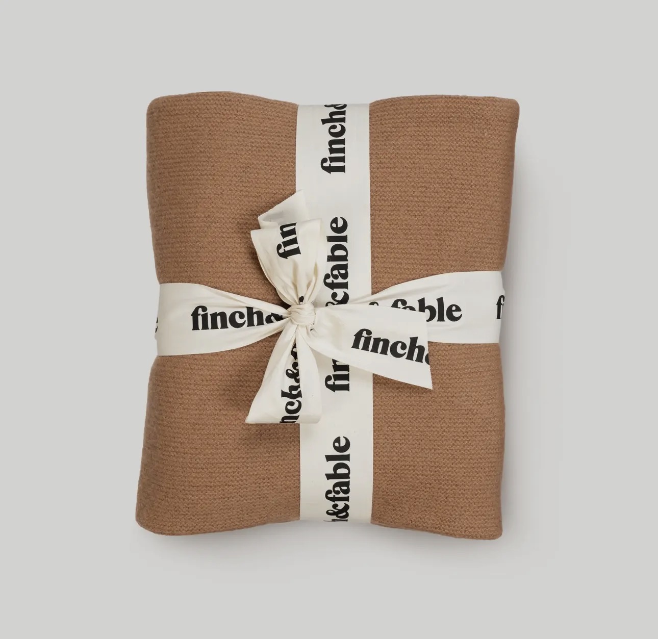 Finch & Fable-wool knitted blanket- Fawn