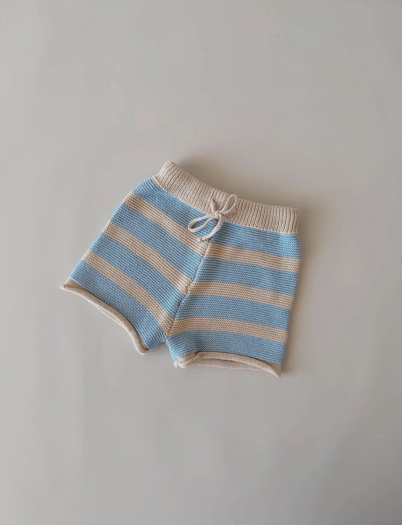 FRECKLES the label- cotton knit shorts-sky stripe