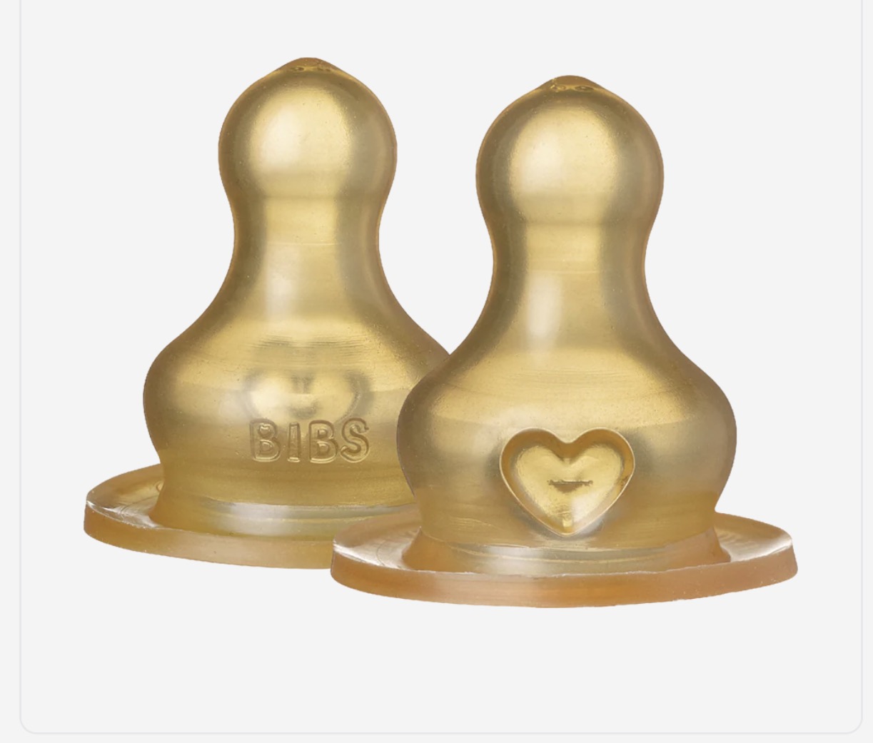 Bibs bottle nipples- latex 2-pack slow flow