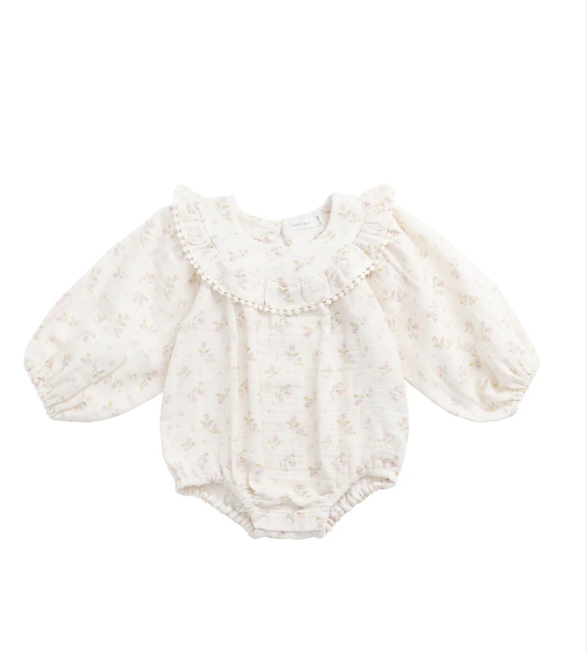 Jamie Kay - Organic Cotton Muslin Malia Playsuit - AOP Emelia Pink