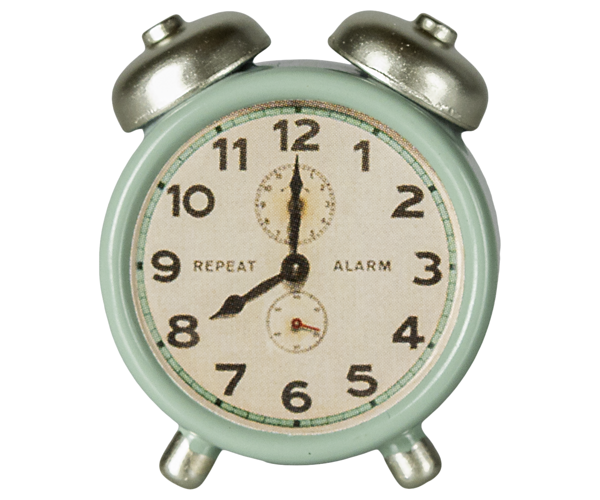 Maileg - Alarm Clock , Mouse - Mint 