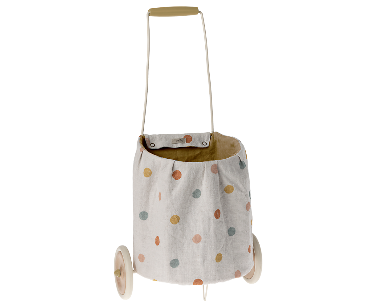 Maileg - Trolley, Multi Dots - Yellow