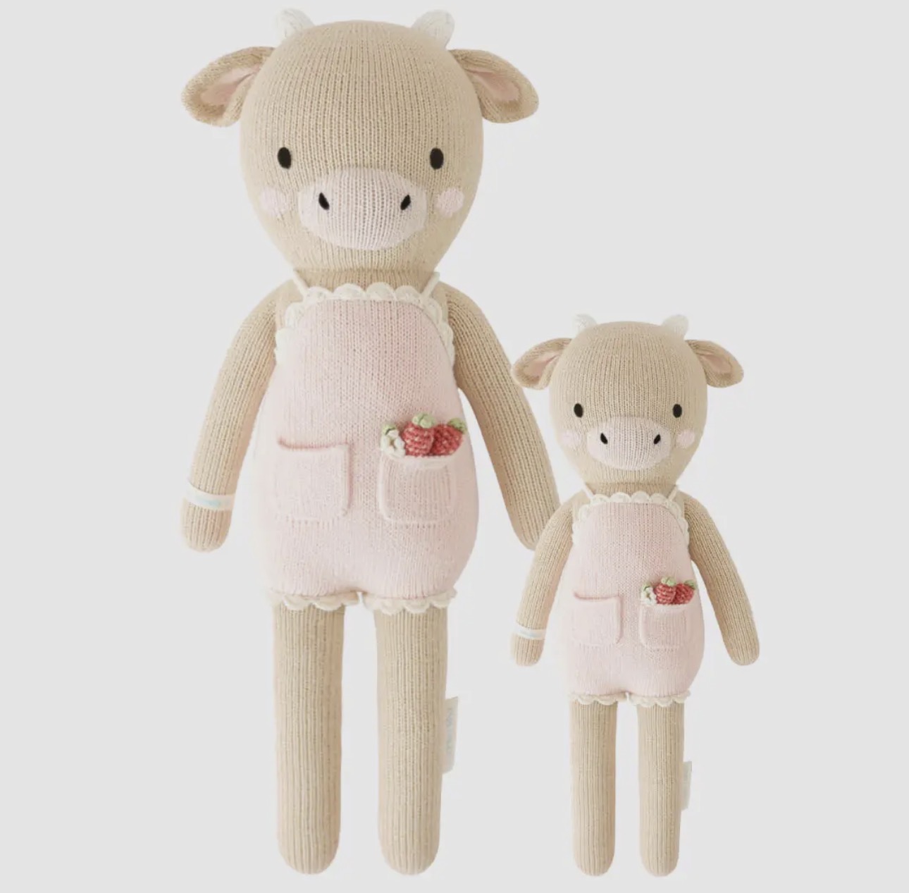 Cuddle+Kind- Ava the cow (powder Pink) - Regular - 20"