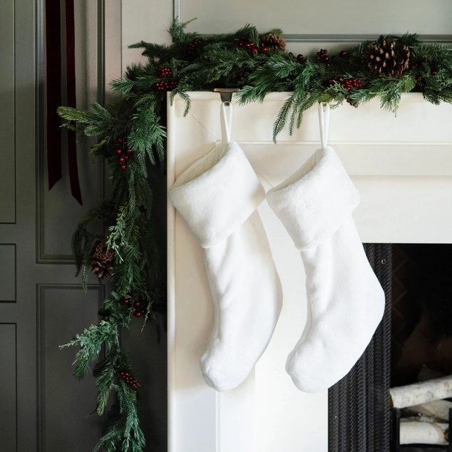 Saranoni - Grand Faux Fur Stockings - Arctic Hare 