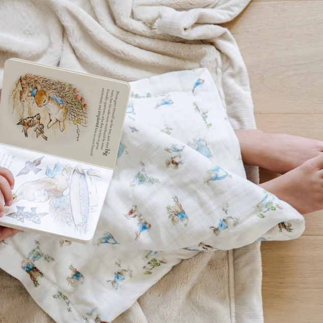 Saranoni - Peter Rabbit Bamboo Rayon Muslin/Lush Mini Blankets - Boy