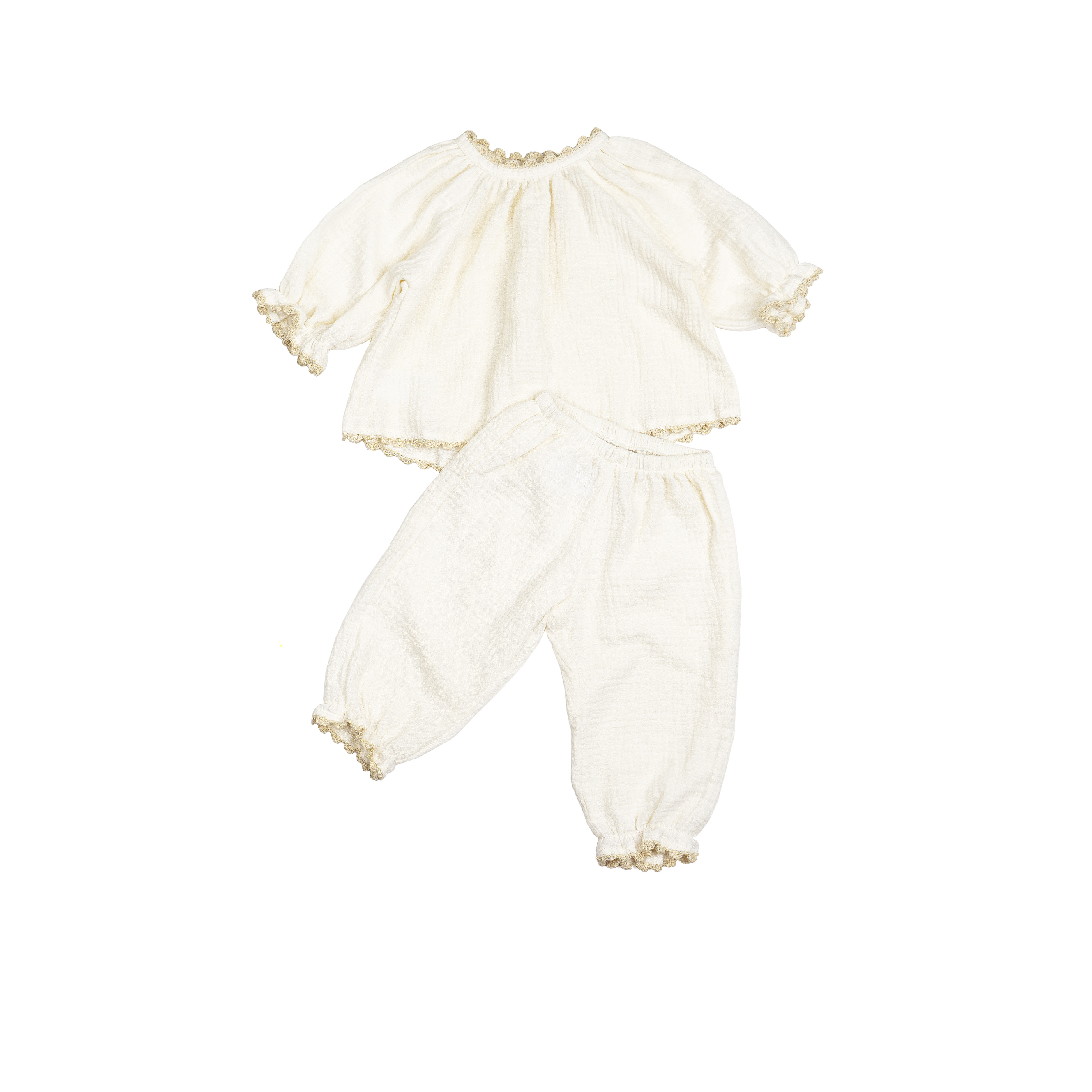 Wild Wawa - Gauze Two Piece Set -Cloud