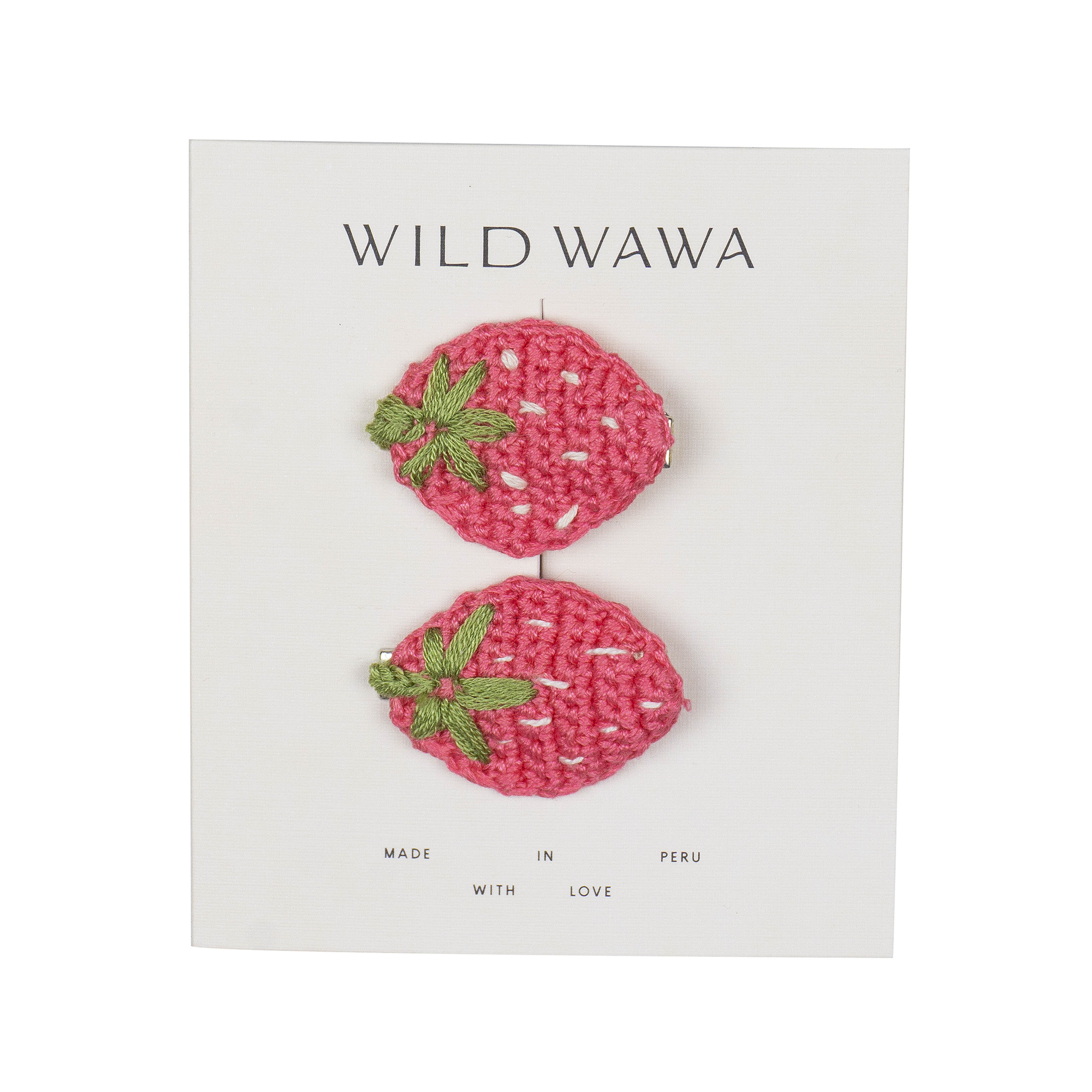 Wild Wawa - Crochet Clips Set - Strawberries