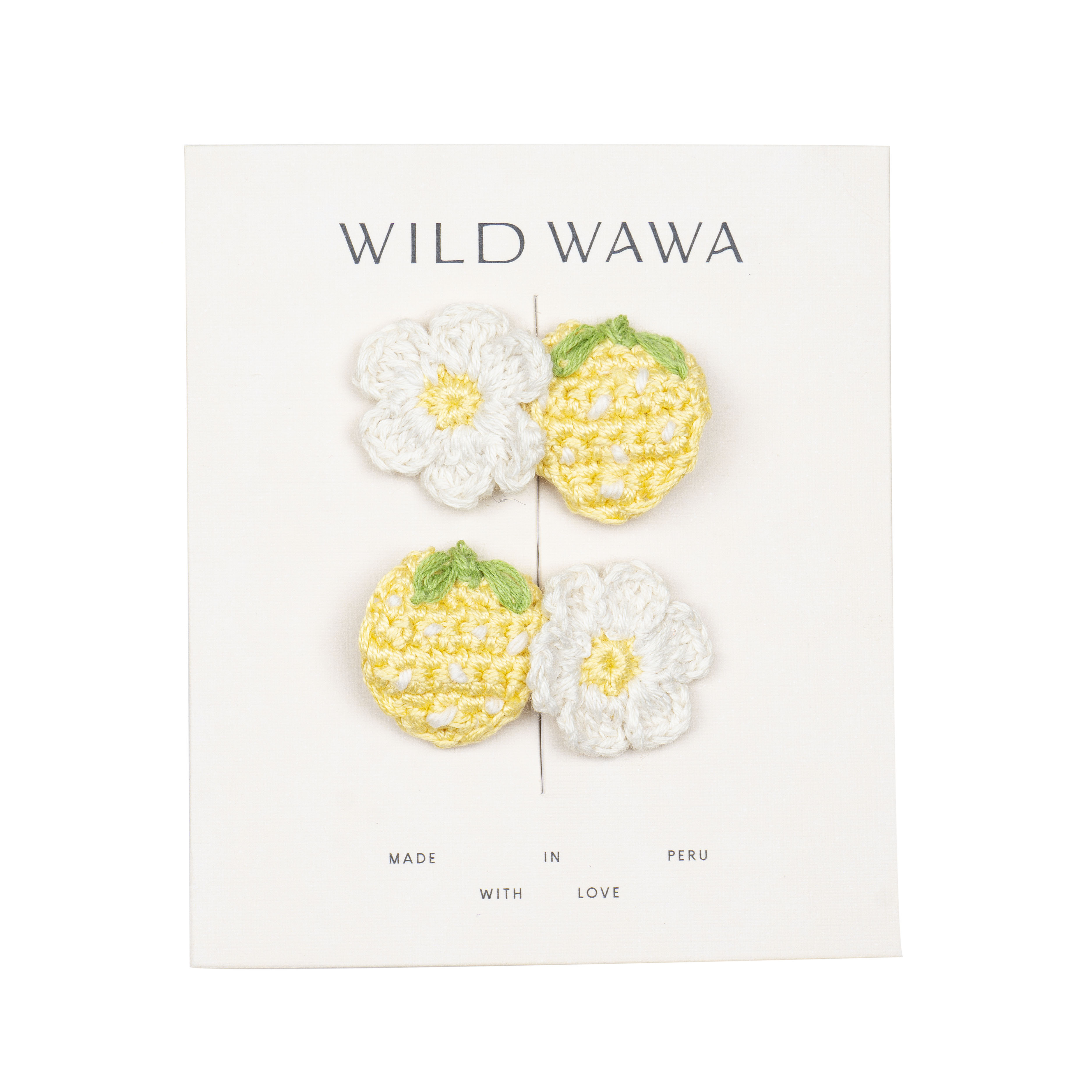 Wild Wawa - Crochet Clips Set - Lemon Twist 