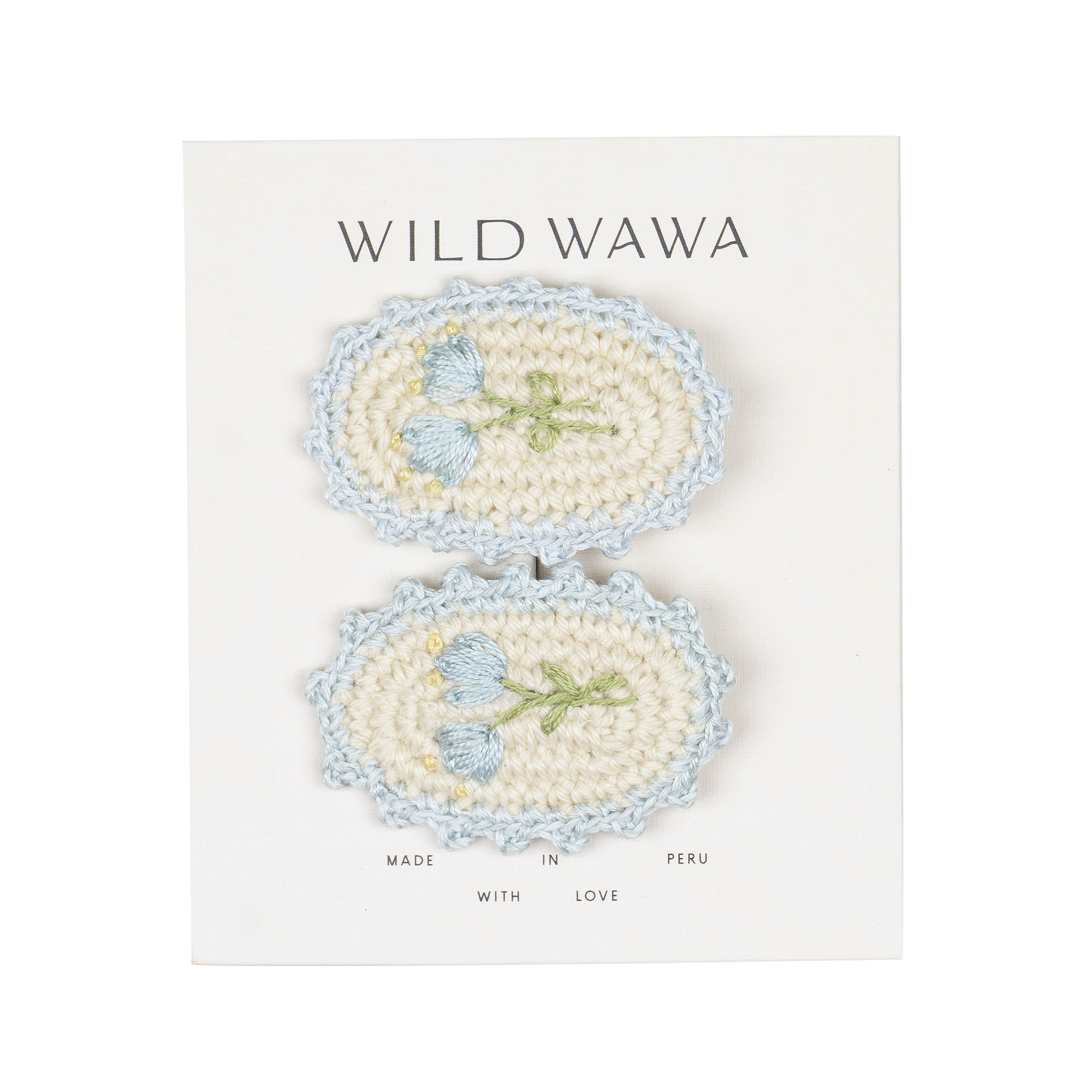 Wild Wawa - Crochet Clips Set - Blue Tulips