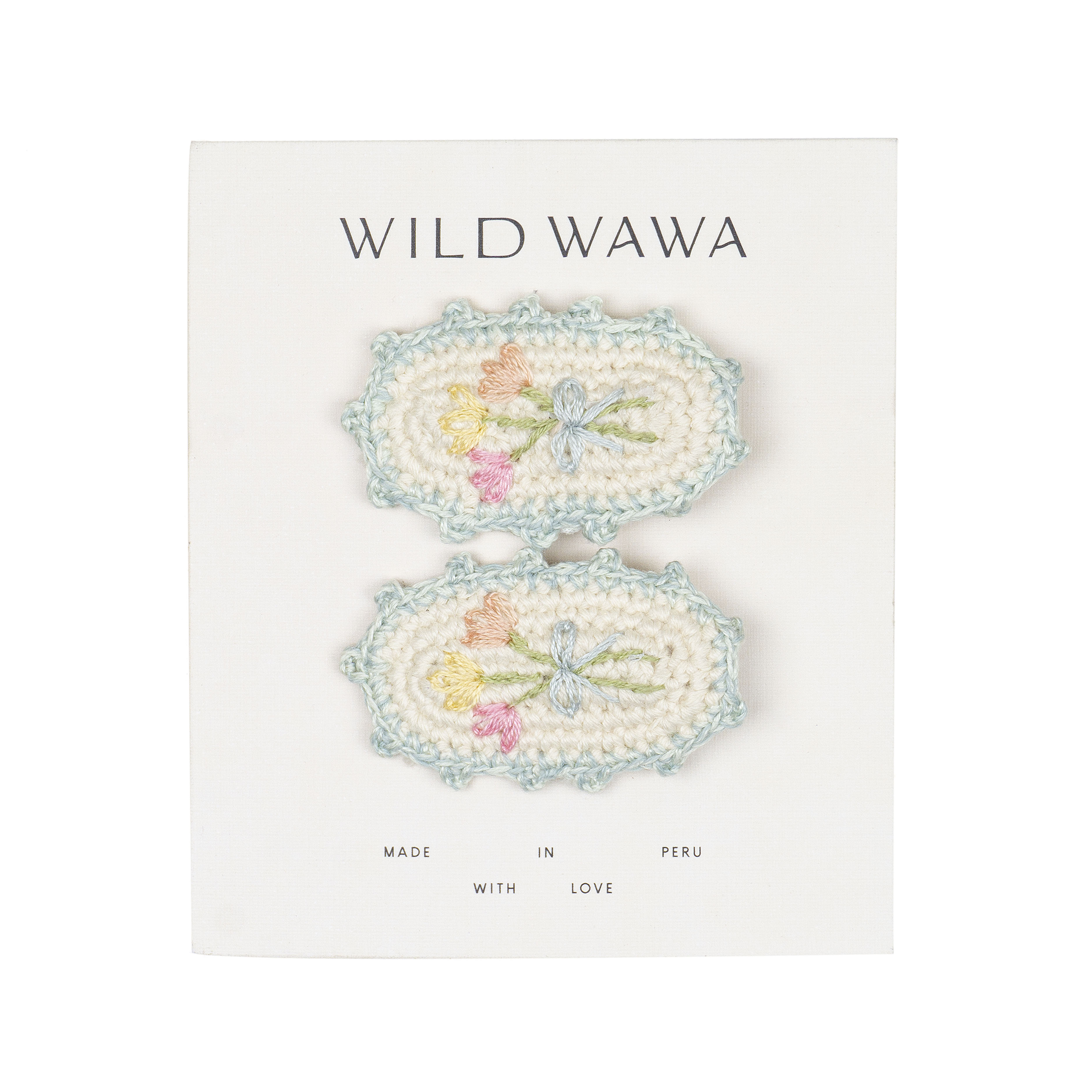 Wild wawa - Crochet Clips Set- Blue Bouquet