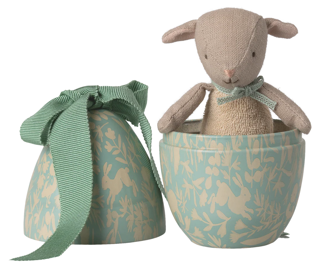 Maileg - Easter egg micro lamb, small - dusty mint 