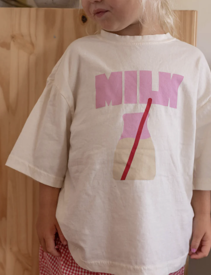 Pigeon Said Please - pink milk tee kids - pink 