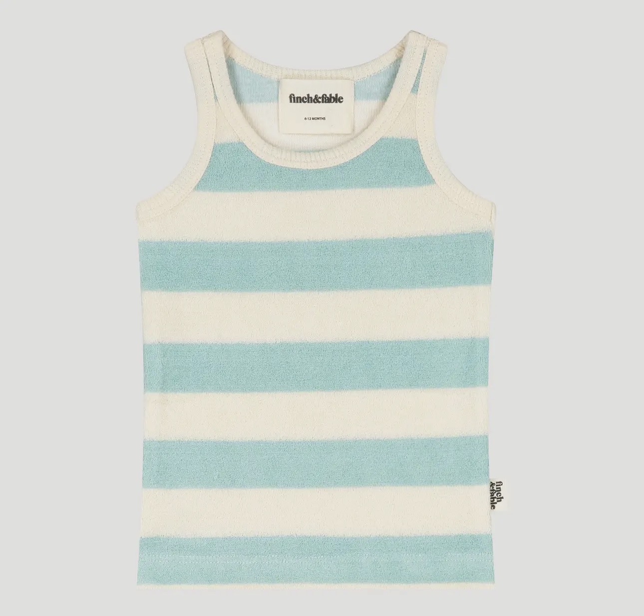 Finch & Fable- Mint stripe Terry tank top