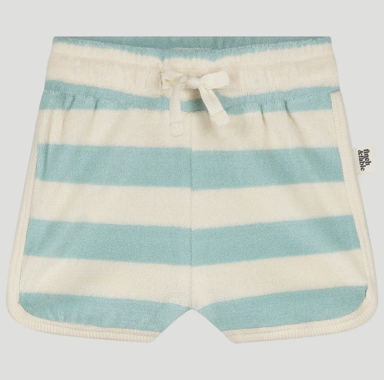 Finch & Fable- Mint stripe Terry shorts