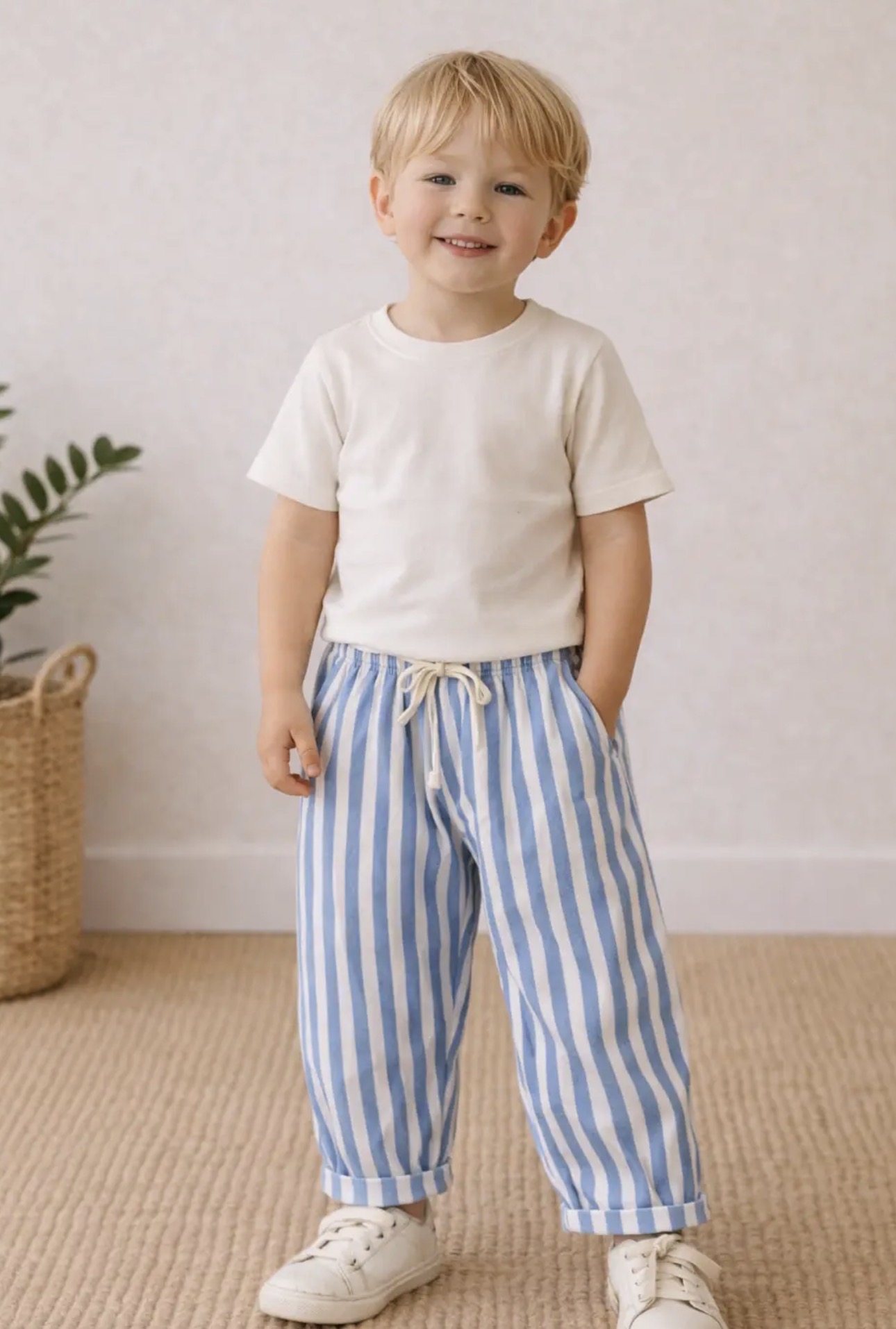 Birdie Lane- 100% cotton stripe pant
