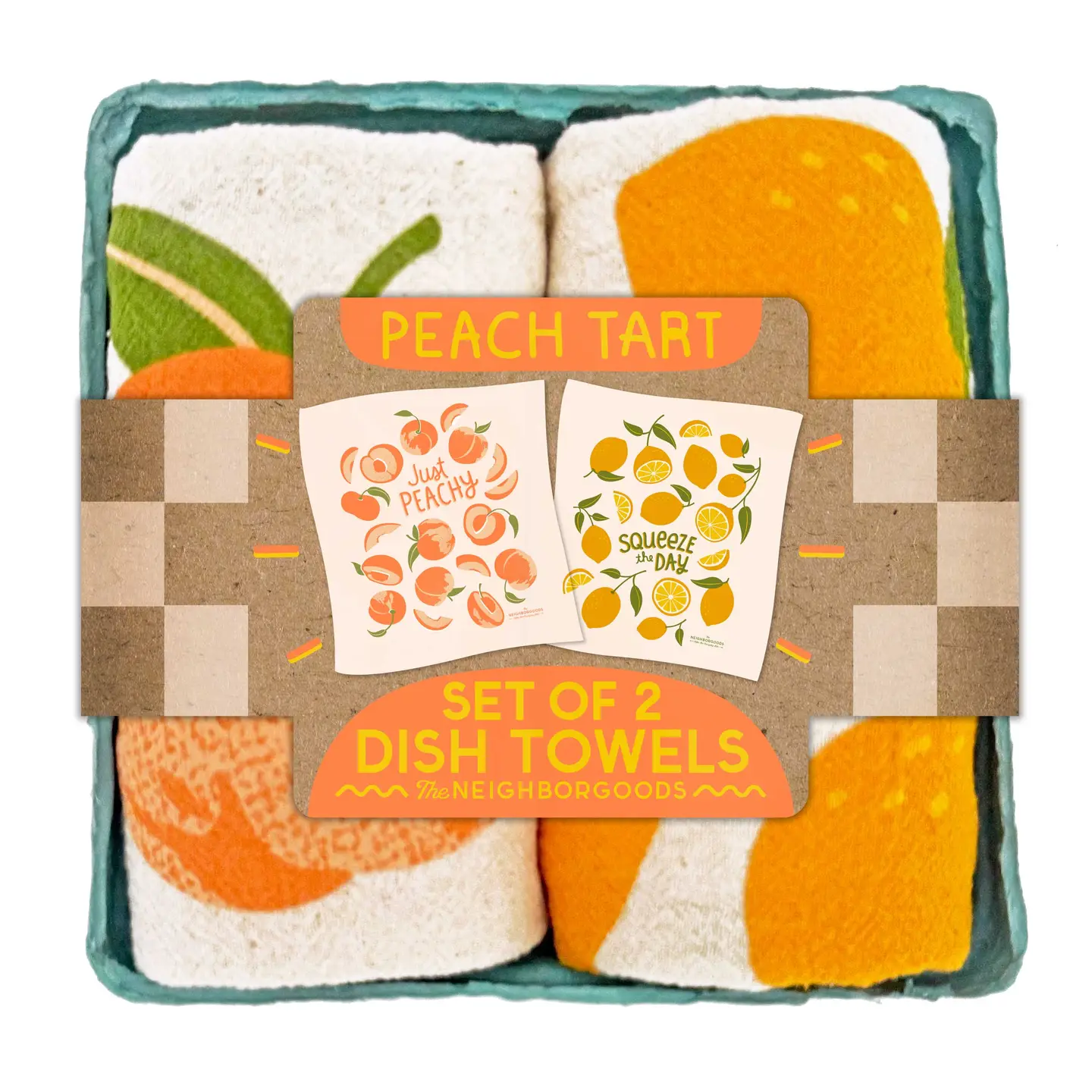 The Neighborgoods- peach tart tea towels