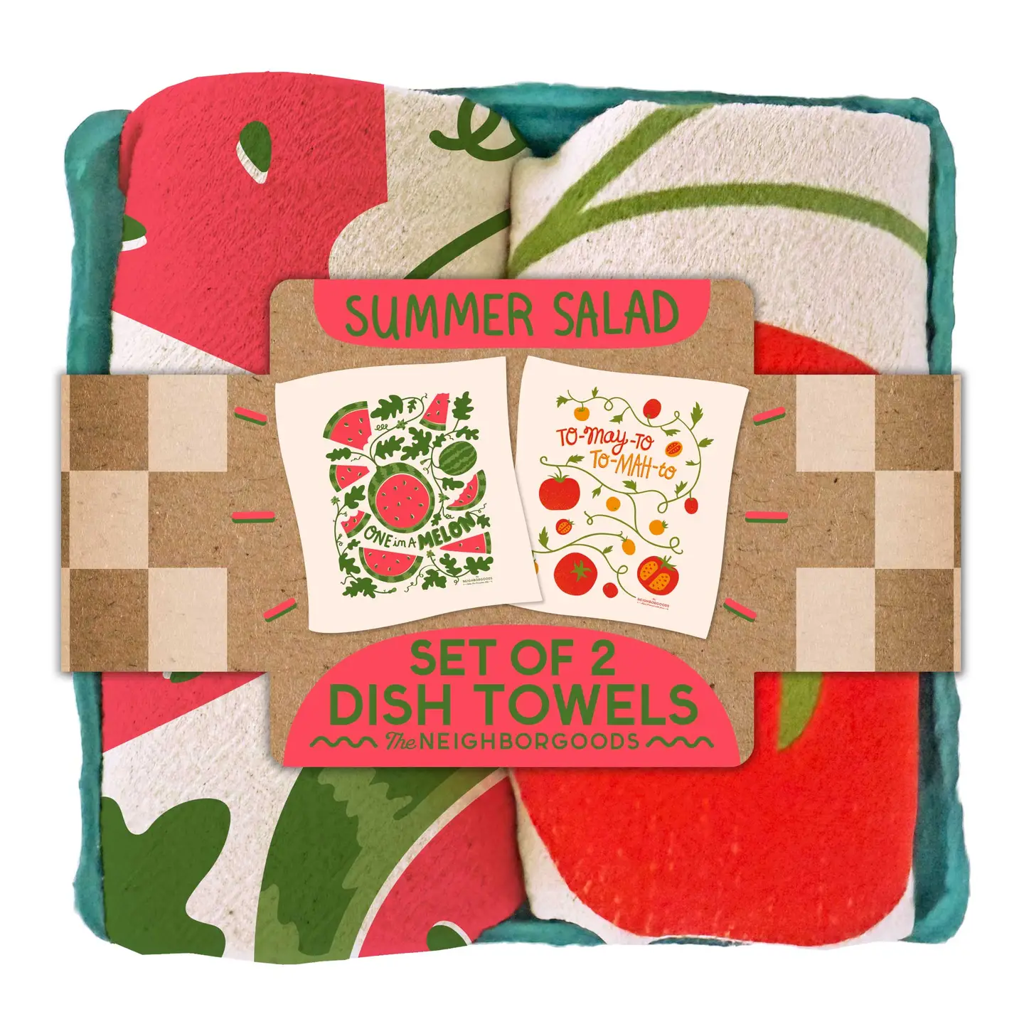The Neighborgoods- summer salad tea towels